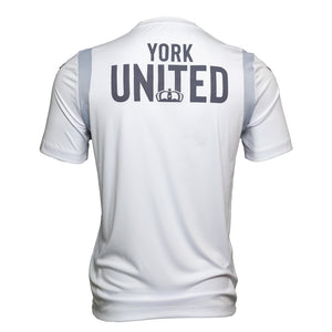 York United Macron Adult 2022 Poly Tee - White