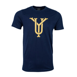 YU Lettermark Navy T-Shirt - Campus Crew